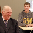 King Harald and Queen Sonja visited the Norwegian students at St.Olaf College (Photo: Lise Åserud)